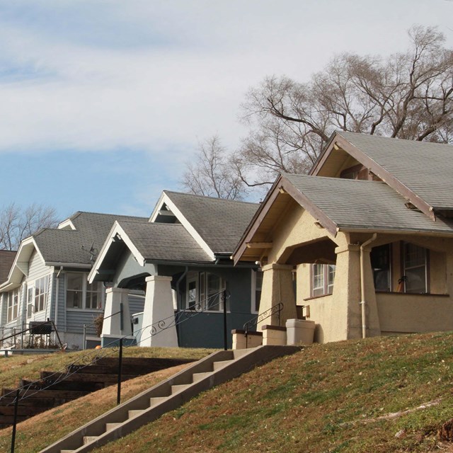 Row of single family homes