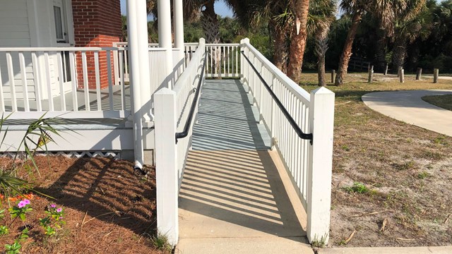 Accessibility ramp at Eldora State House.