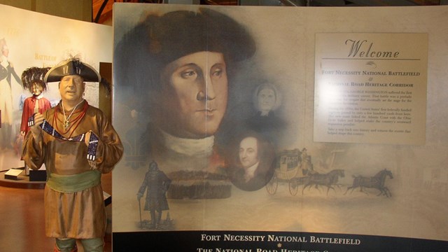 Entry exhibits in Fort Necessity Interpretive Center