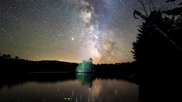 A view of the Milkyway over the park