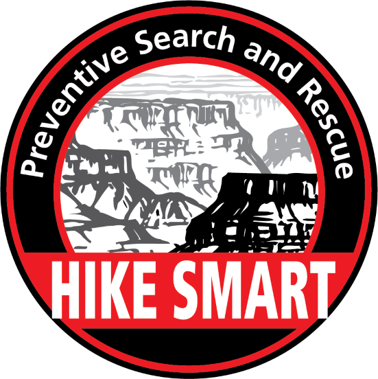 Preventive Search and Rescue logo with a canyon backdrop