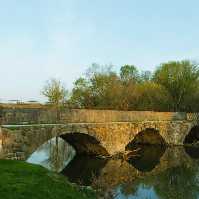 Credit: NPS | Monica Larcom. The Conococheague Aqueduct 