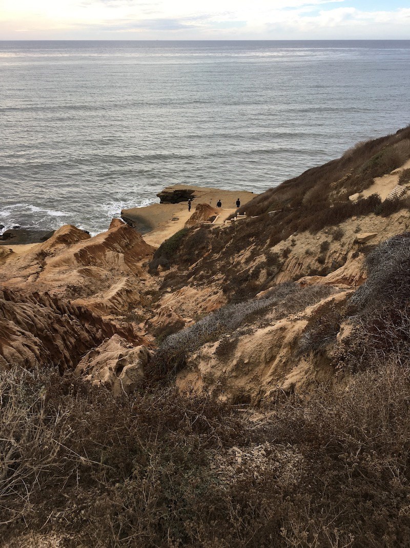 Spur trail leading down to ocean from Coastal Trail