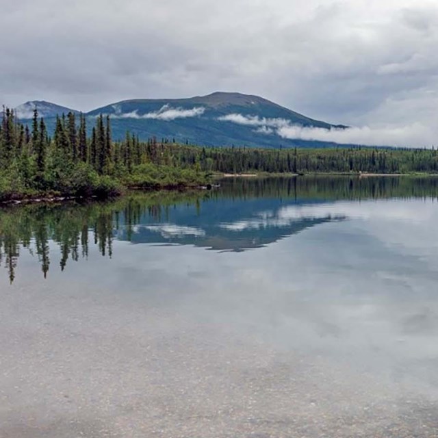 A still lake.