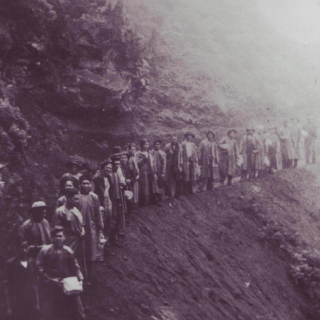 CCC group going down the Halemau'u trail 