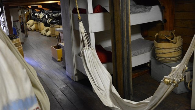 Tween deck aboard the replica tall ship FRIENDSHIP OF SALEM.