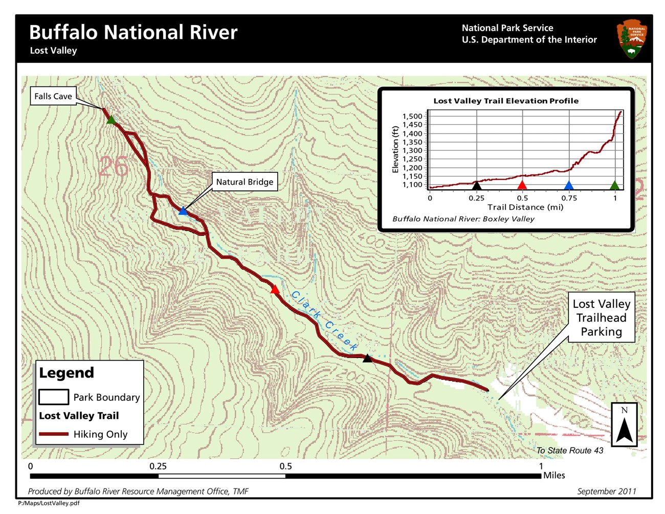 Map of the Lost Valley Trail