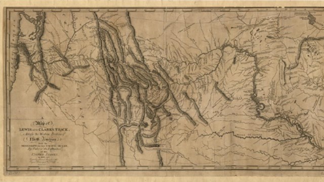 Clark's track map from St. Louis to the Pacific ocean 