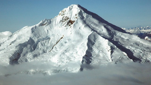 photo of a volcanic mountain