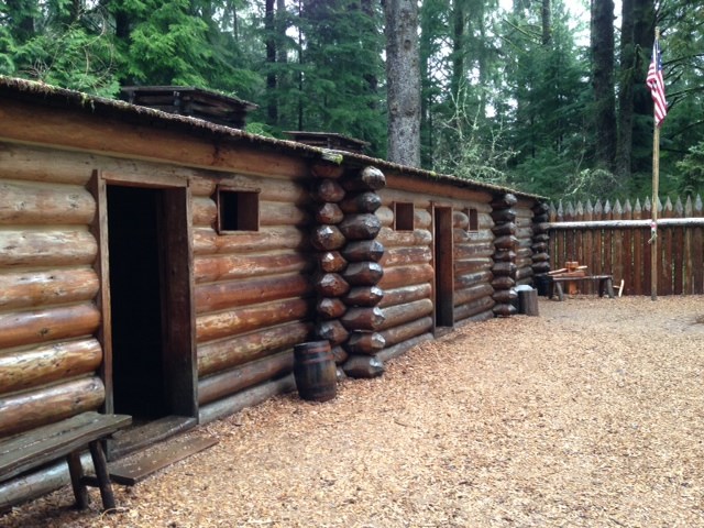 Enlisted men's quarters from parade grounds