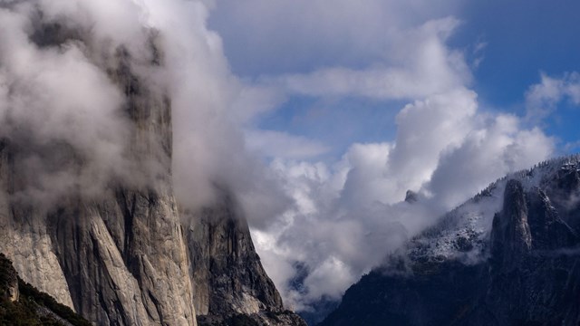 Current conditions in Yosemite such as  roads, trails, campgrounds, fire, rivers and waterfalls, etc