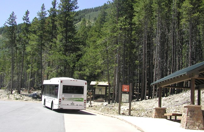 Bierstadt Trailhead shuttle stop