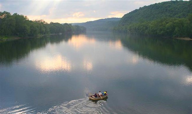 Boat on Lower Delaware River