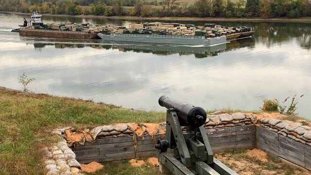 From the water batteries overlooking the Cumberland River. 