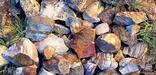 Photo of Alibates Flint showing all the different colors