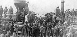 Andrew J. Russell's famous Champange Photo taken at Promontory Summit May 10, 1869