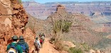Hikers 2 miles down the Bright Angel Trail