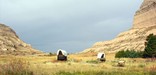 The Oregon Trail passed through Mitchell Pass at Scotts Bluff.