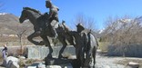 Avard Fairbanks National Pony Express Monument, Changing Horses, near the Pony home station in Salt Lake City, Utah.