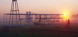 Wright Plane in Sunset
