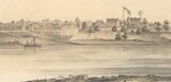 1853 illustration of Fort Smith as seen from across Arkansas River