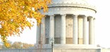 George Rogers Clark Memorial with fall tree