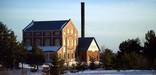 The Nordberg Hoist House at the former Quincy Mine catches the late afternoon sun.