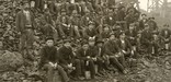 Miners pose for a photo outside the Tamarack mine. Keweenaw NHP Archives photo.