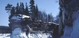 This cove near Chapel Beach enjoys a sunny day during the winter.