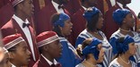 The Boys and Girls Choir of Harlem performs during the reinterment ceremony