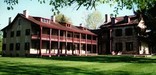 Expansive east porches at Gallatins Friendship Hill home