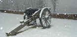 Cannon at Chatham in snow