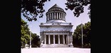 Grant's Tomb is at the intersection of W. 122nd Street and Riverside Drive on a bluff above the Hudson River