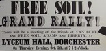 1848 Dorchester, Massachusetts free soil rally banner.