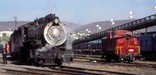 The Baldwin 26, a small steam locomotive, sits in the railroad yard at Steamtown.  NPS Photo, Ken Ganz