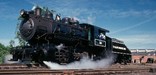 A side view of the Baldwin Locomotive Works 26, a small steam locomotive built in 1926.  NPS Photo, Ken Ganz