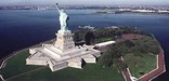 aerial view of liberty island