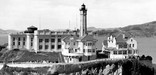 Aerial view of top of Alcatraz Island