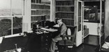 Eugene O'Neill in his Tao House study in 1941 - Yale Beinecke Library Photo