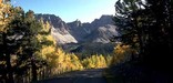 Golden aspens line Wheeler Peak Scenic Drive
