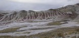 Image of the Painted Hills with snow.