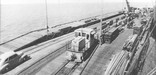 Widening Pier 1 in May 1944.