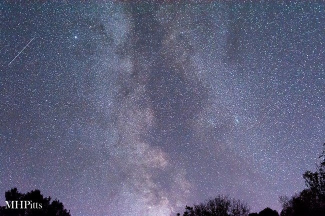 View of night sky at Knob Creek