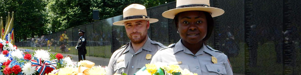Rangers at the Vietnam Veterans Memorial in Washington, D.C.