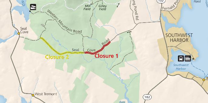 Seal Cove Road closure map