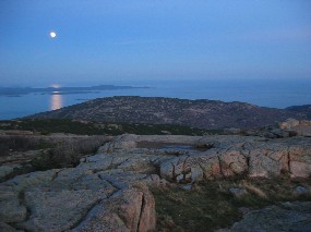 Moonrise over Cadillac Mountain