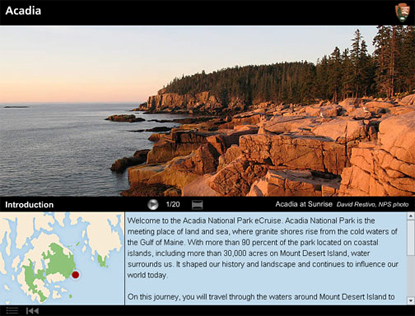 Image of Acadia eCruise introductory screen