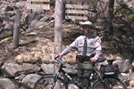 Park ranger with bike