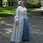 Costumed interpreter portraying Abigail Adams