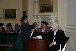 A witness takes the oath
